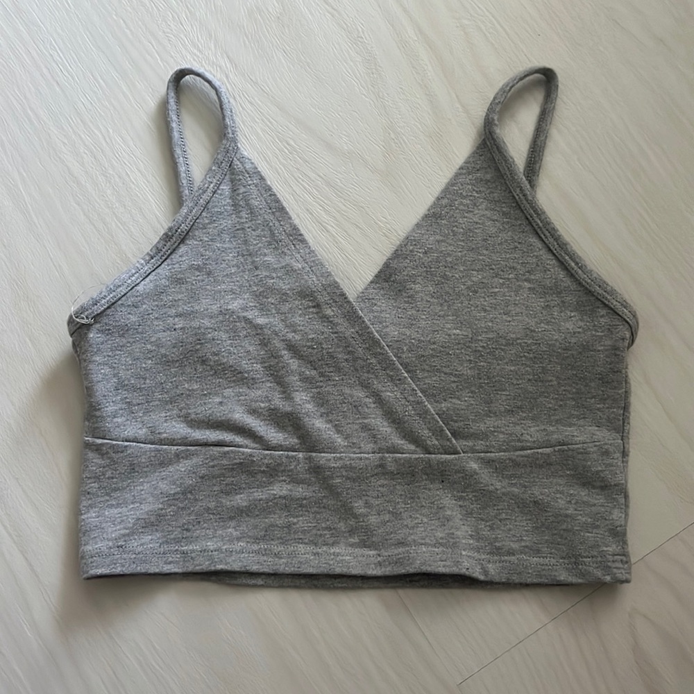 Brandy Melville Gray Tank Top/Bra Top